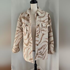 Scotch and soda Cream Shacket Button Down Shirt XS